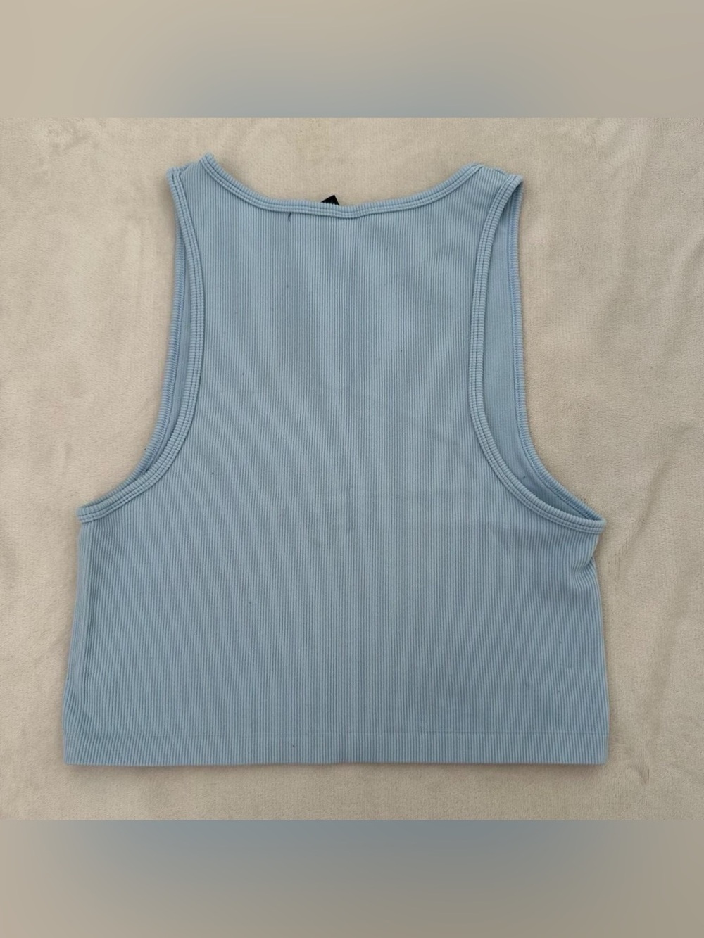 H&M Light Blue Ribbed Crop Tank - Picture 4 of 4